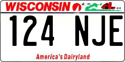 WI license plate 124NJE
