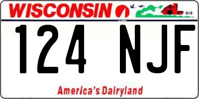 WI license plate 124NJF
