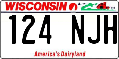 WI license plate 124NJH