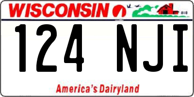 WI license plate 124NJI