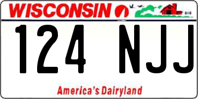 WI license plate 124NJJ