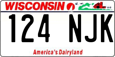 WI license plate 124NJK
