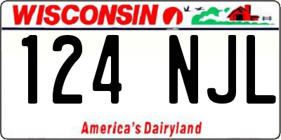 WI license plate 124NJL