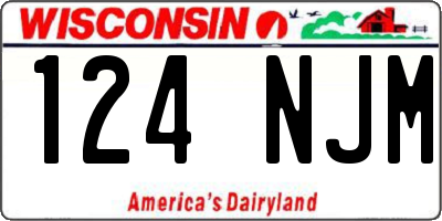 WI license plate 124NJM