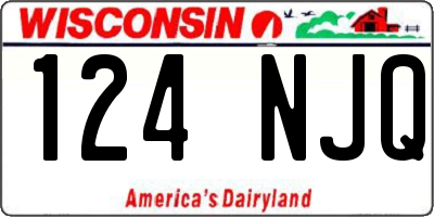 WI license plate 124NJQ