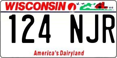 WI license plate 124NJR