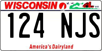 WI license plate 124NJS