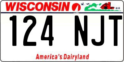 WI license plate 124NJT
