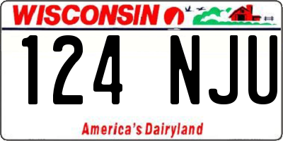 WI license plate 124NJU