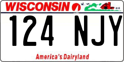 WI license plate 124NJY