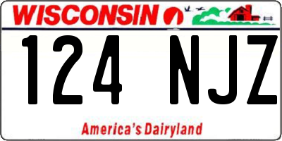 WI license plate 124NJZ