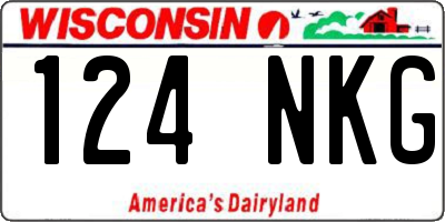 WI license plate 124NKG