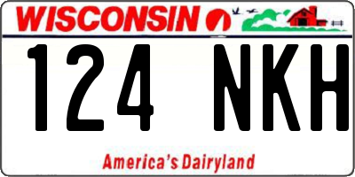 WI license plate 124NKH