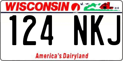 WI license plate 124NKJ