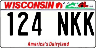 WI license plate 124NKK