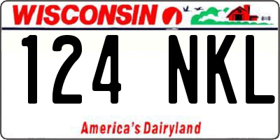 WI license plate 124NKL