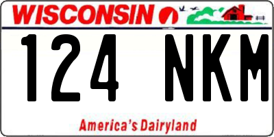 WI license plate 124NKM