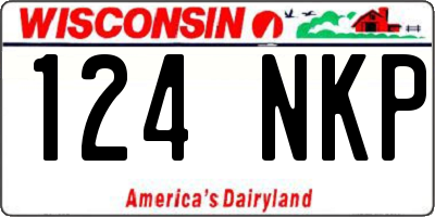 WI license plate 124NKP