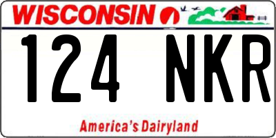 WI license plate 124NKR