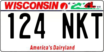 WI license plate 124NKT