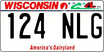 WI license plate 124NLG
