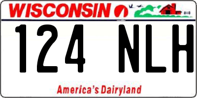 WI license plate 124NLH