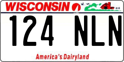 WI license plate 124NLN