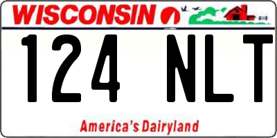 WI license plate 124NLT