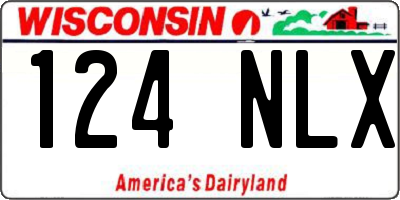 WI license plate 124NLX