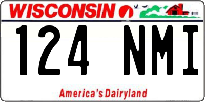 WI license plate 124NMI