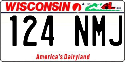 WI license plate 124NMJ