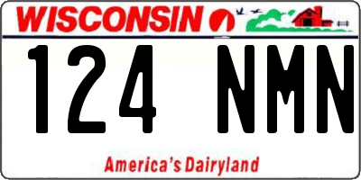 WI license plate 124NMN