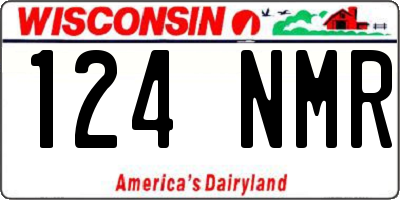 WI license plate 124NMR