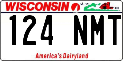 WI license plate 124NMT