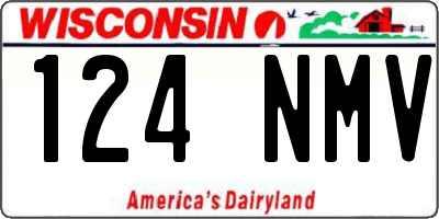 WI license plate 124NMV