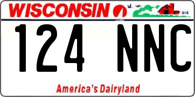 WI license plate 124NNC
