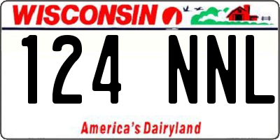 WI license plate 124NNL
