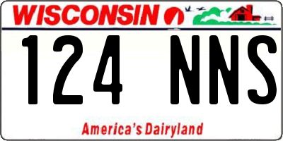 WI license plate 124NNS