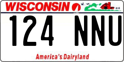 WI license plate 124NNU