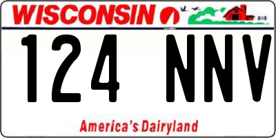 WI license plate 124NNV