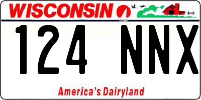 WI license plate 124NNX