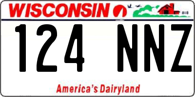 WI license plate 124NNZ