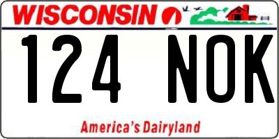 WI license plate 124NOK