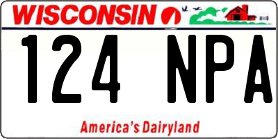 WI license plate 124NPA