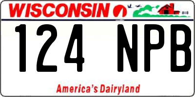 WI license plate 124NPB