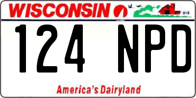 WI license plate 124NPD
