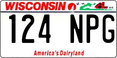 WI license plate 124NPG