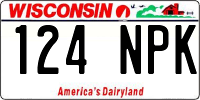WI license plate 124NPK
