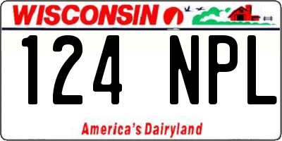 WI license plate 124NPL