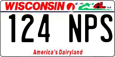 WI license plate 124NPS